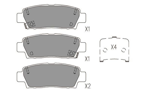KAVO PARTS Комплект тормозных колодок, дисковый тормоз KBP-9125